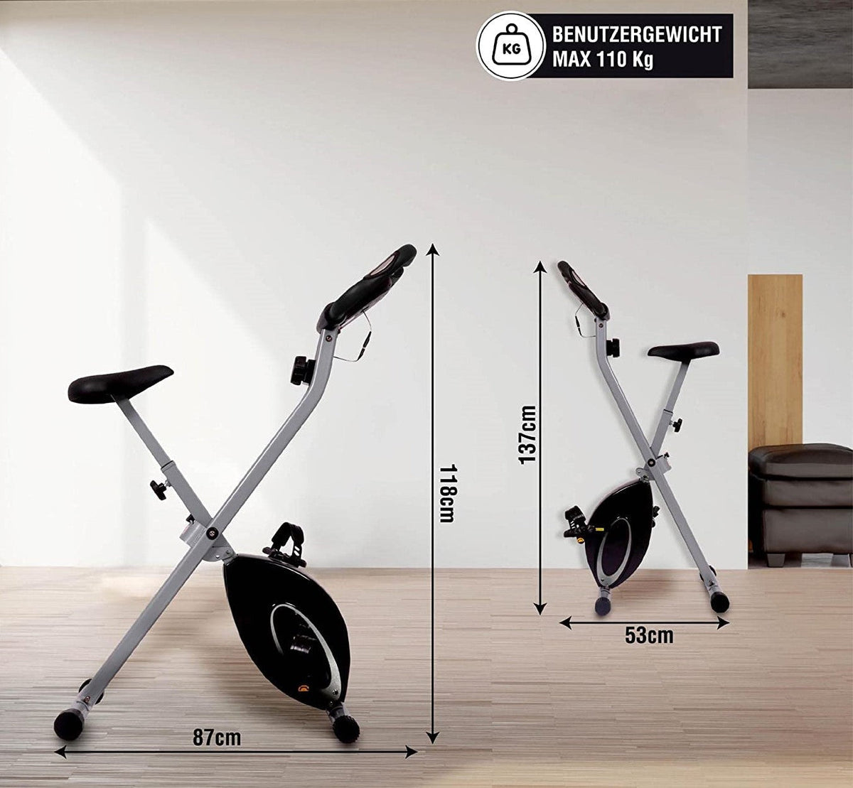 Heimtrainer, Schwarz Normal F-Bike