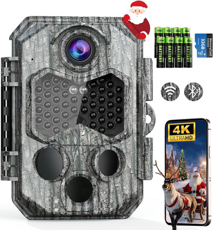 4K Wildkamera mit Bewegungsmelder und Nachtsicht
