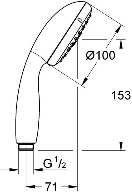 Tempesta 100 Handbrause mit 3 Strahlarten, Handbrause, 3 Strahlarten, 3 Strahlarten