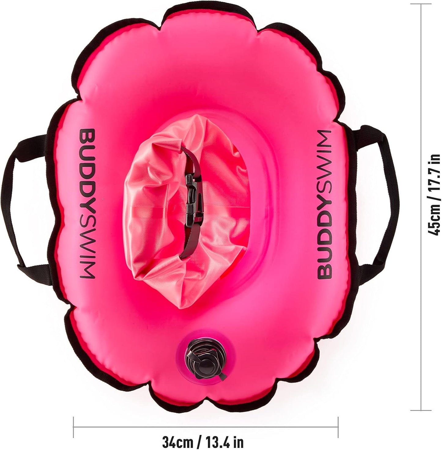 Schwimmboje mit wasserdichter Tasche, Rosa