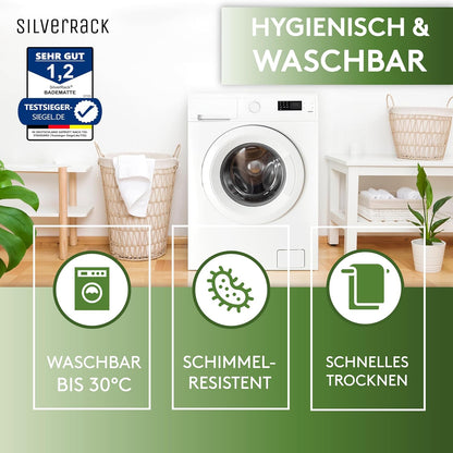 Antirutsch-Badewannenmatte für Kinder, Z 2 Kinder Wal Welle 100 x 40 cm (Rechteckig)