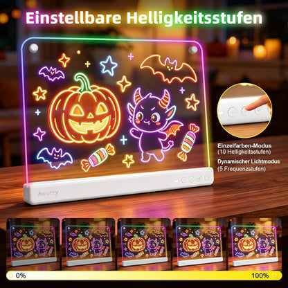 LED Zeichenbrett mit 10 Lichtmodi (16 Zoll), White