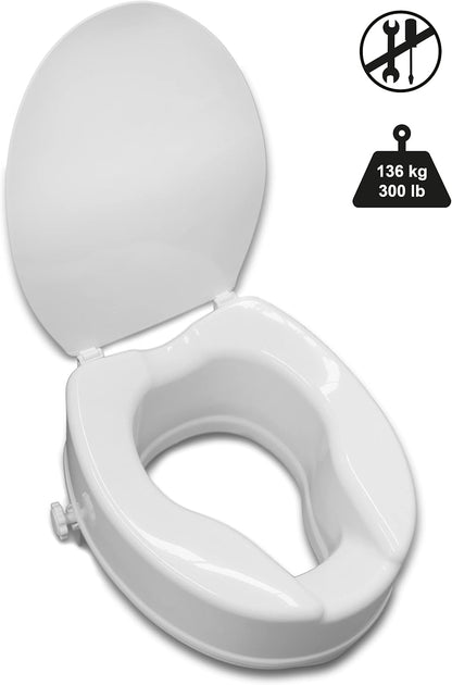 Toilettensitzerhöhung mit Deckel