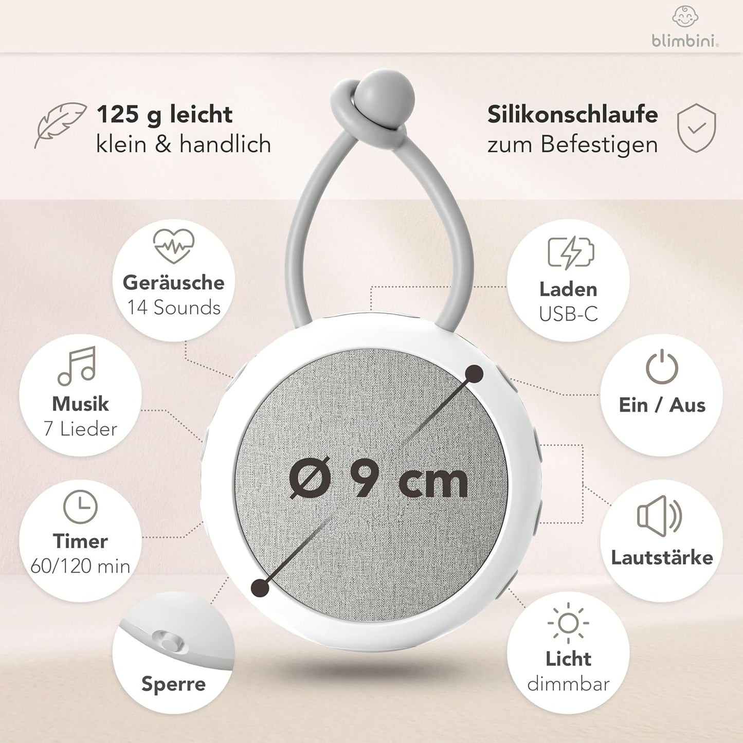White-Noise-Maschine mit Nachtlicht