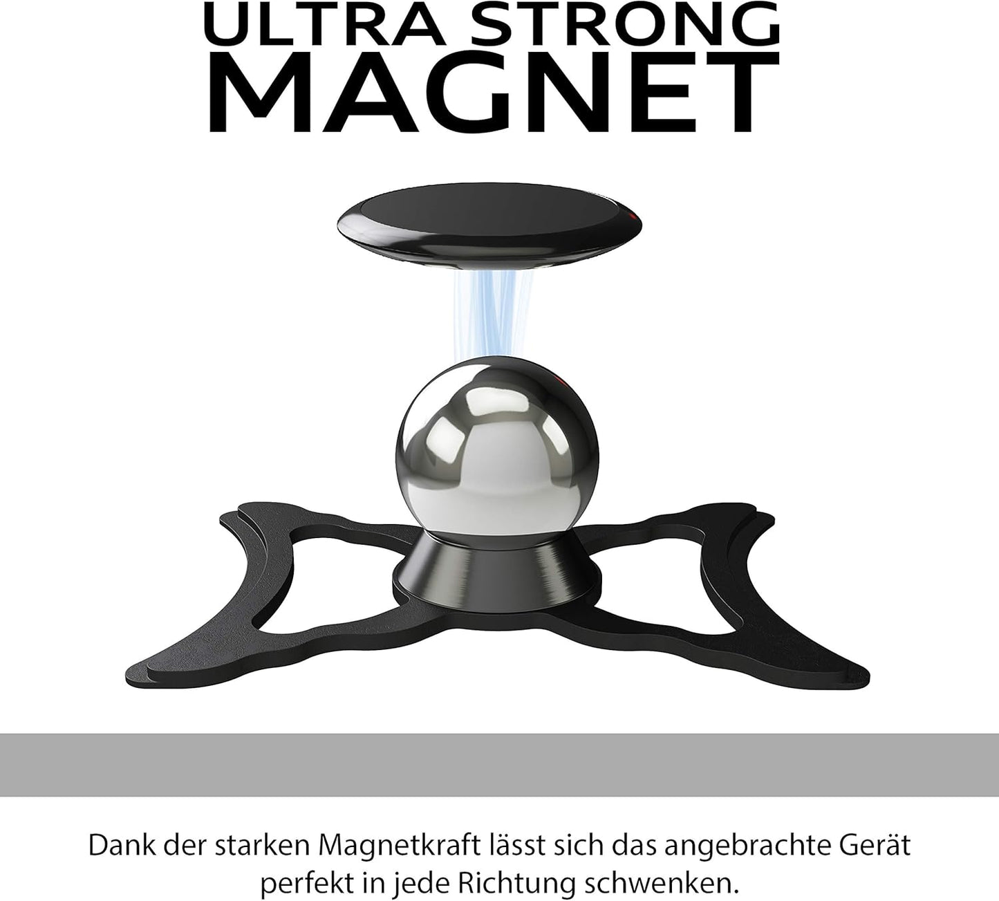 Magnetische Handyhalterung, Audi A3/S3/RS3 Schwarz