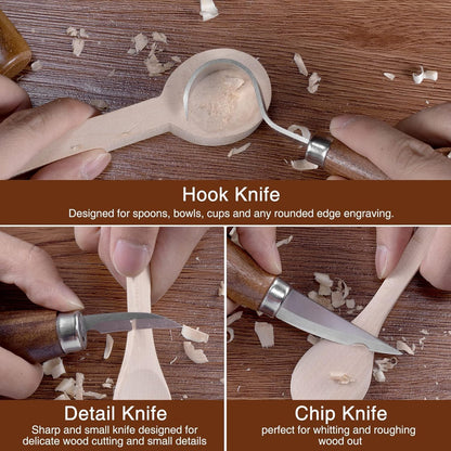 Holzschnitzwerkzeug-Set für Anfänger, Grün