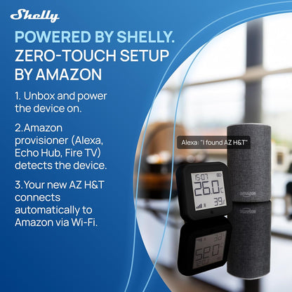 AZ H&T Gen3 WLAN Smart Temperatur- und Feuchtigkeitssensor, Schwarz