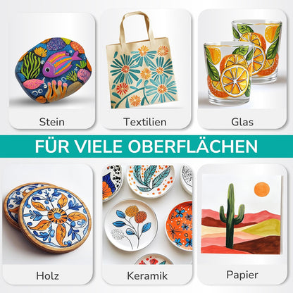 48-teiliges Acrylstifte-Set mit Doppelspitze