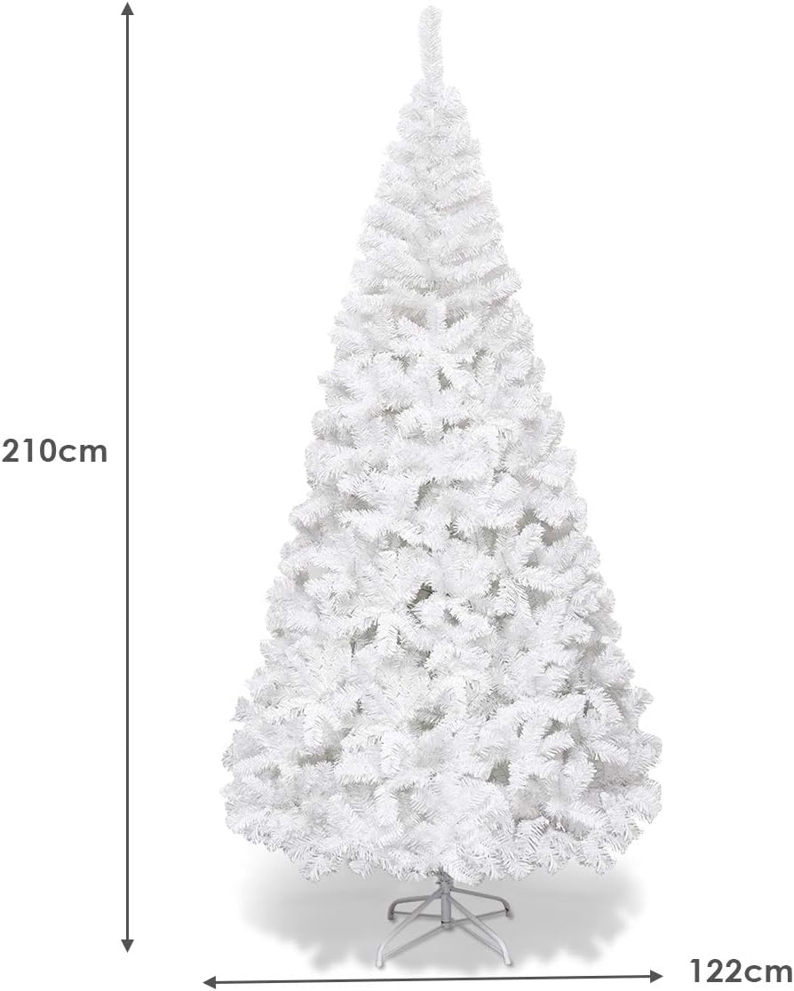 Künstlicher Tannenbaum, Weiss, 210 cm
