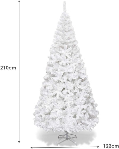 Künstlicher Tannenbaum, Weiss, 210 cm