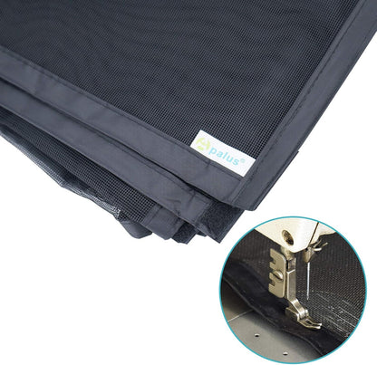 Magnet Fliegengitter Tür, 90x200 cm Schwarz