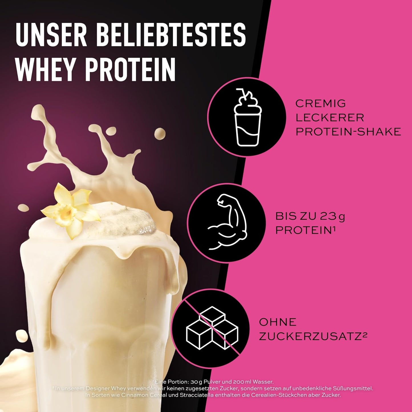 Designer Whey Protein, Vanilla Milk 908 g (1er Pack)