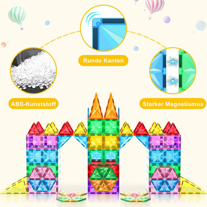 Magnetisches Bausteine-Set (42 Teile), Blue