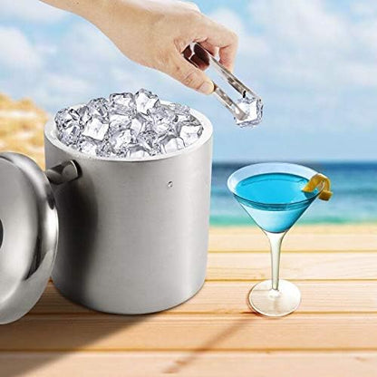 Eiswürfelbehälter mit Deckel und Zange, 1.3L