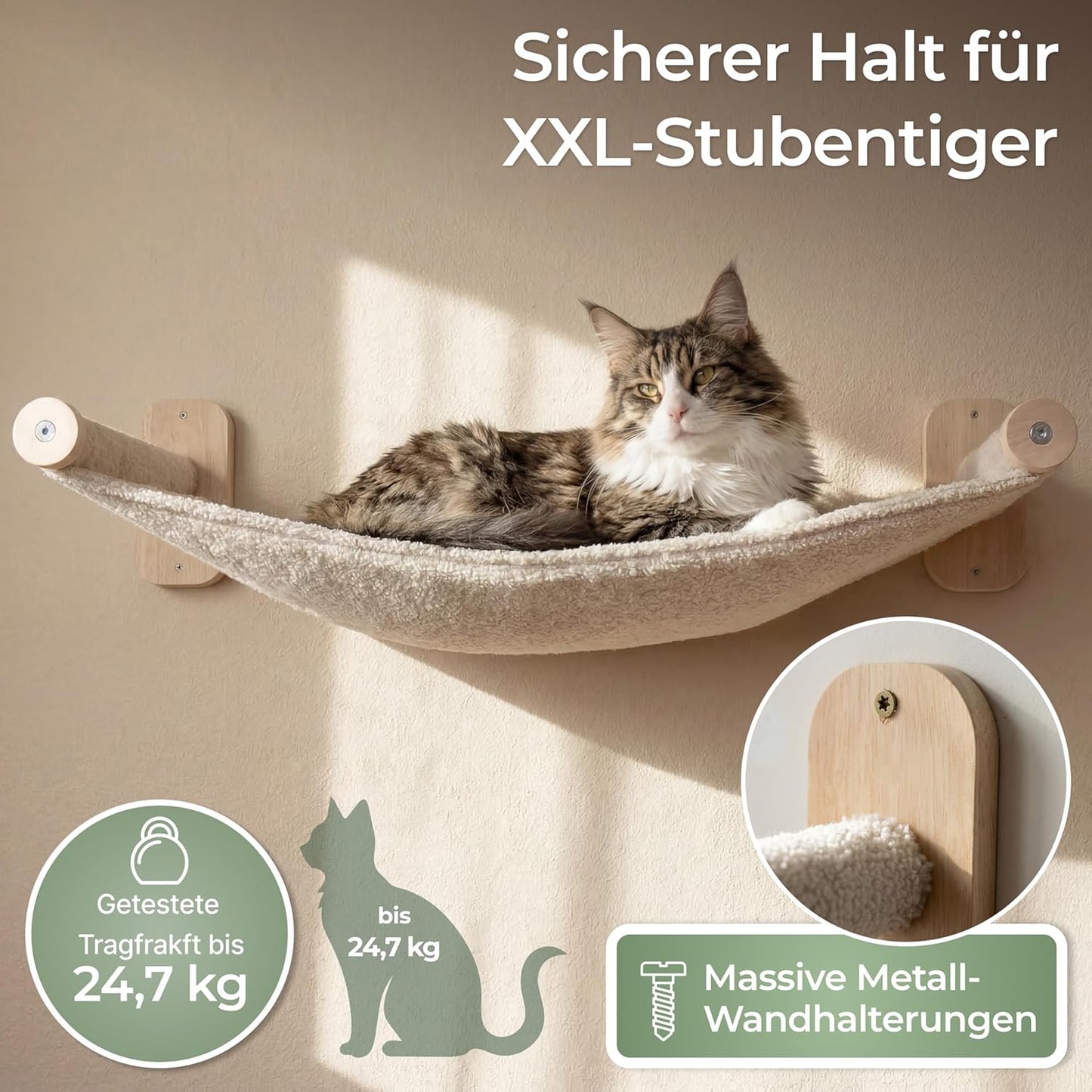 12-teiliges Kletterwand-Set aus Naturholz, 12er-Set - Naturbeige