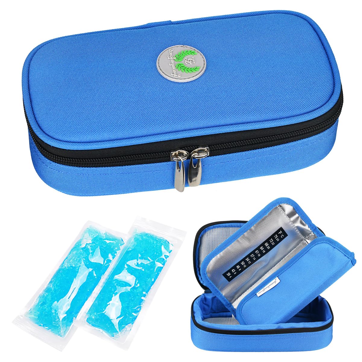 Insulin Kühltasche für Diabetiker mit Kühlakkus, 01 Y1-blau