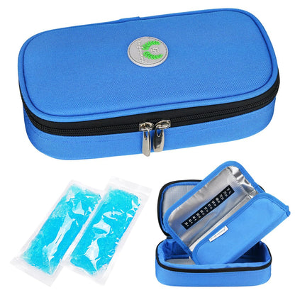 Insulin Kühltasche für Diabetiker mit Kühlakkus, 01 Y1-blau