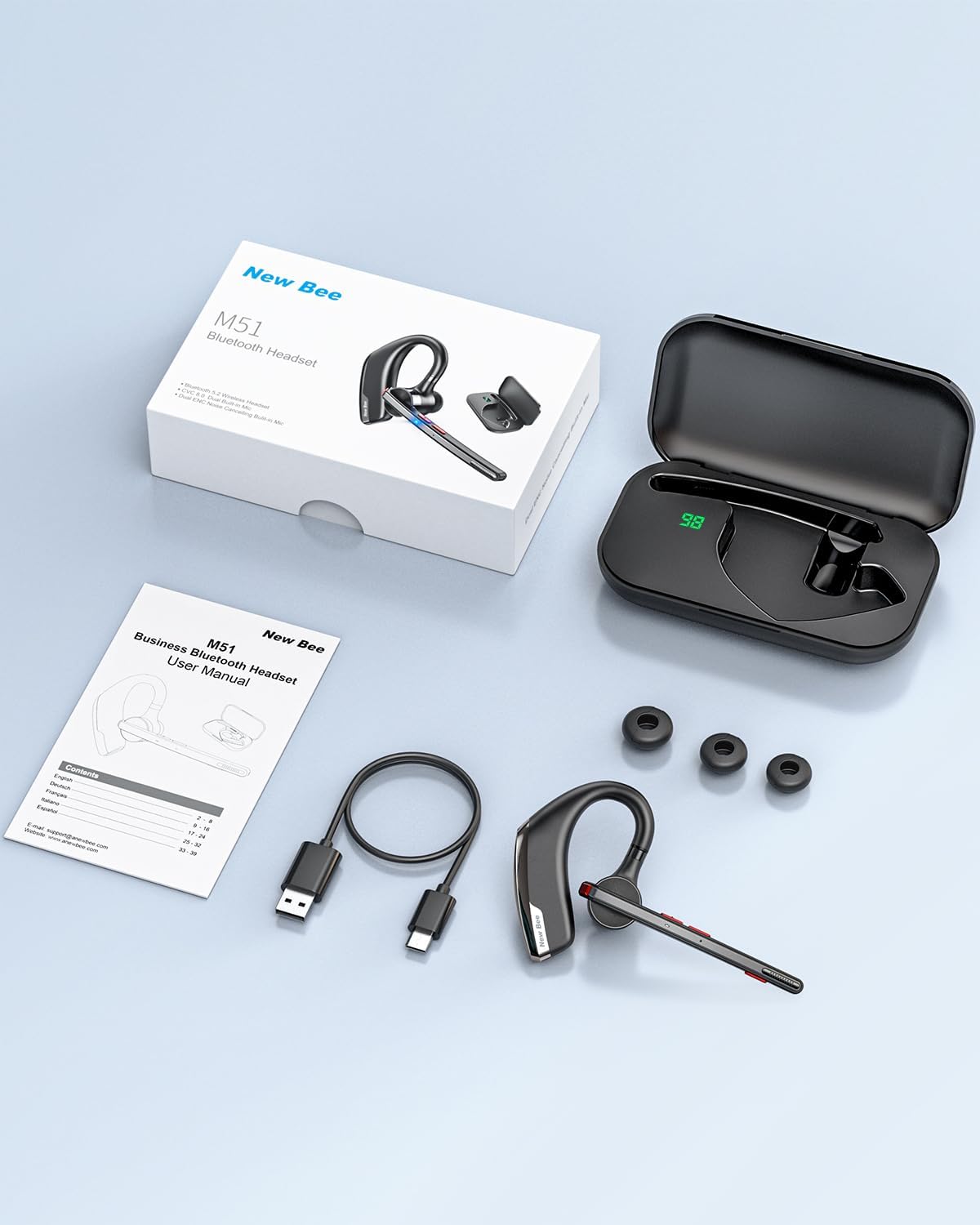 Bluetooth Headset, Schwarz