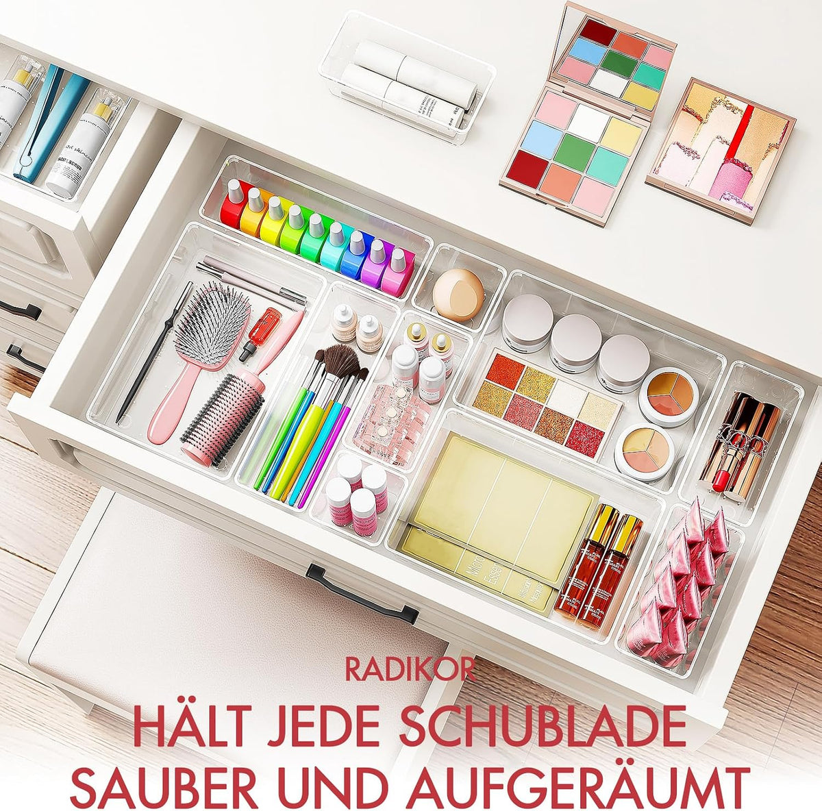 Schubladen-Organizer Set, Transparent 31 Pack