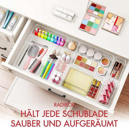 Schubladen-Organizer Set, Transparent 31 Pack