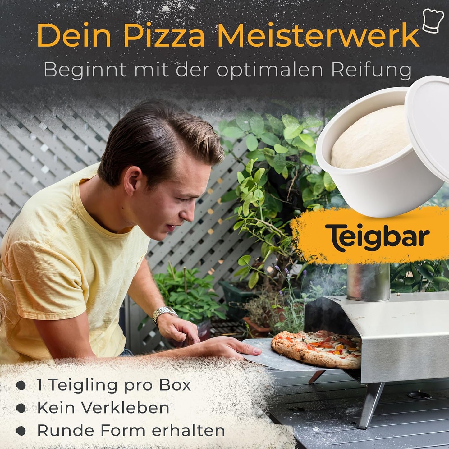 6er-Set Pizzaballenbox mit Deckel, Italia 6er Set