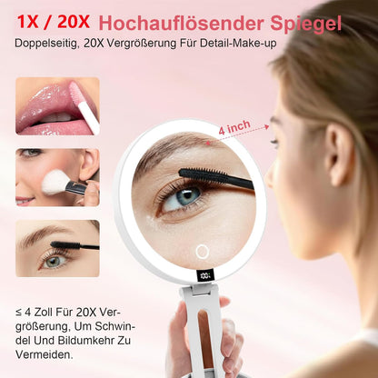 Kosmetikspiegel mit Beleuchtung, 360° Drehbar