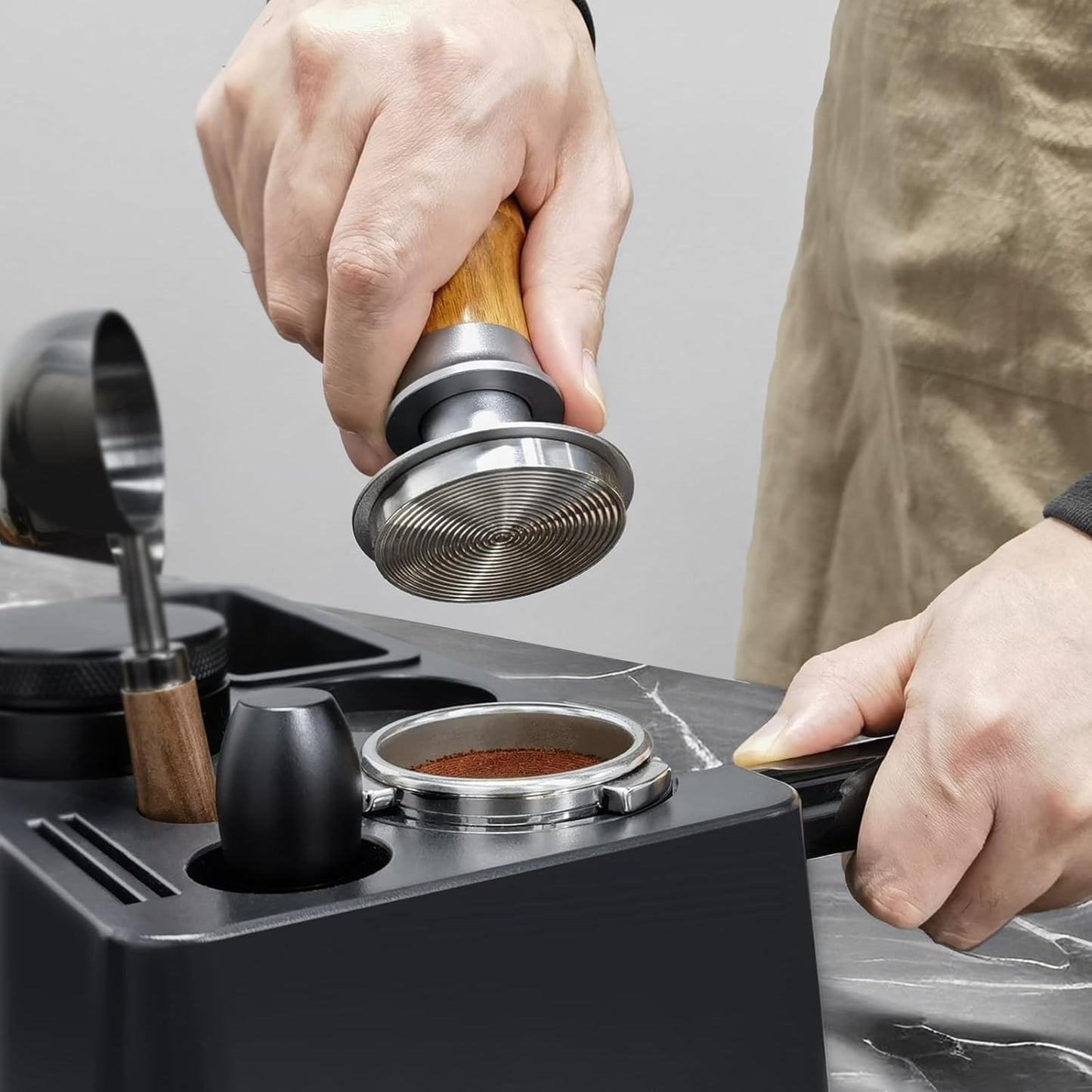 Kalibrierter Espresso Tamper 58mm, Silber 58mm