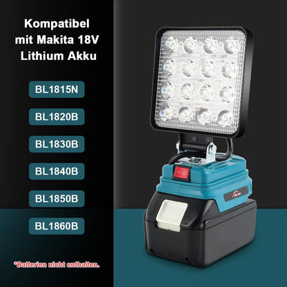 Akku LED Arbeitsleuchte für Makita, 4 zoll 2