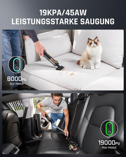 Slim V8 Apex Akku-Autostaubsauger, Schwarz
