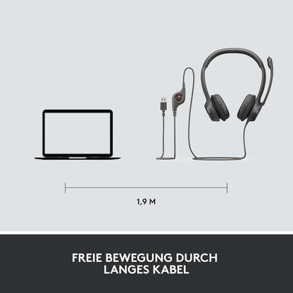 H390 Headset mit Rauschunterdrückung, H390 USB-A Schwarz