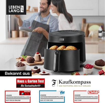 Heissluftfritteuse mit 8 Programmen (5L, 1500W)