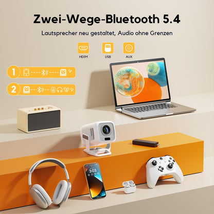 Full HD LED-Heimkino-Beamer mit WiFi & Bluetooth
