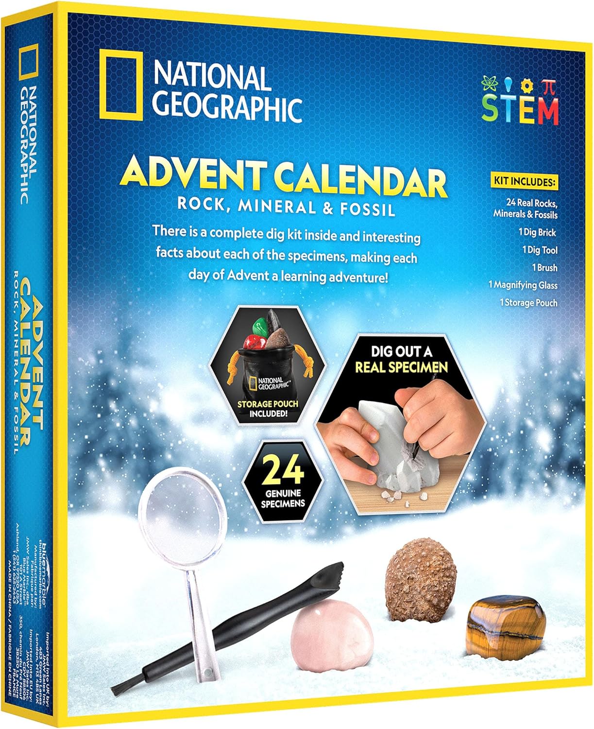 Adventskalender JM80000U Bandai, Stein- Mineralien und Fossilien