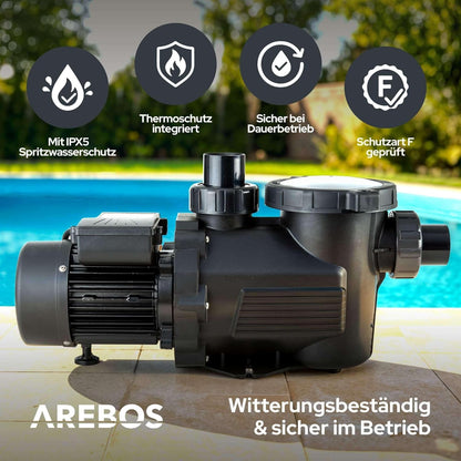 Schwimmbadpumpe mit Vorfilter