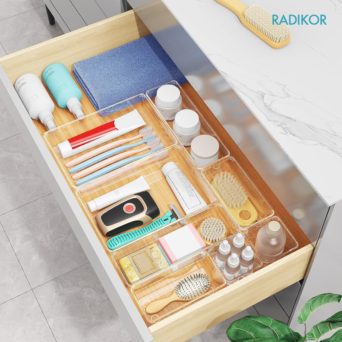Schubladen-Organizer Set, Transparent 31 Pack