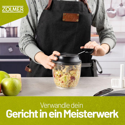Manueller Zwiebelschneider mit Seilzug, Zwiebelschneider 940 Ml