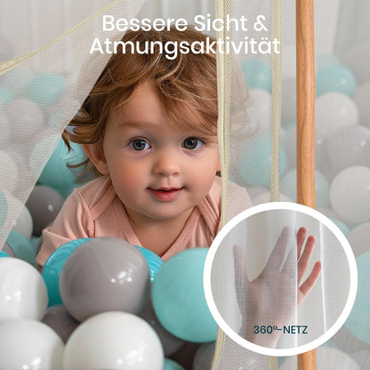 Faltbarer Baby-Laufstall, Ecru