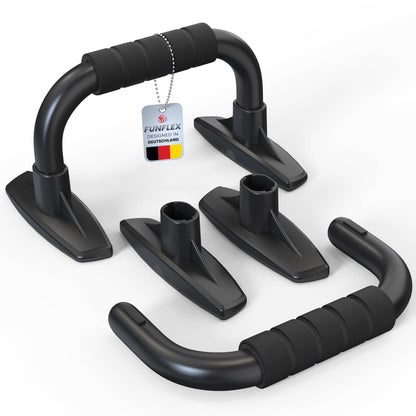 Push-up Bars mit rutschfestem Griff -Liegestützgriffe, Schwarz
