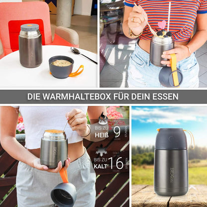 Thermobehälter Essen 530ml Isolierbehälter, 530 ml Stone Gray | Grau