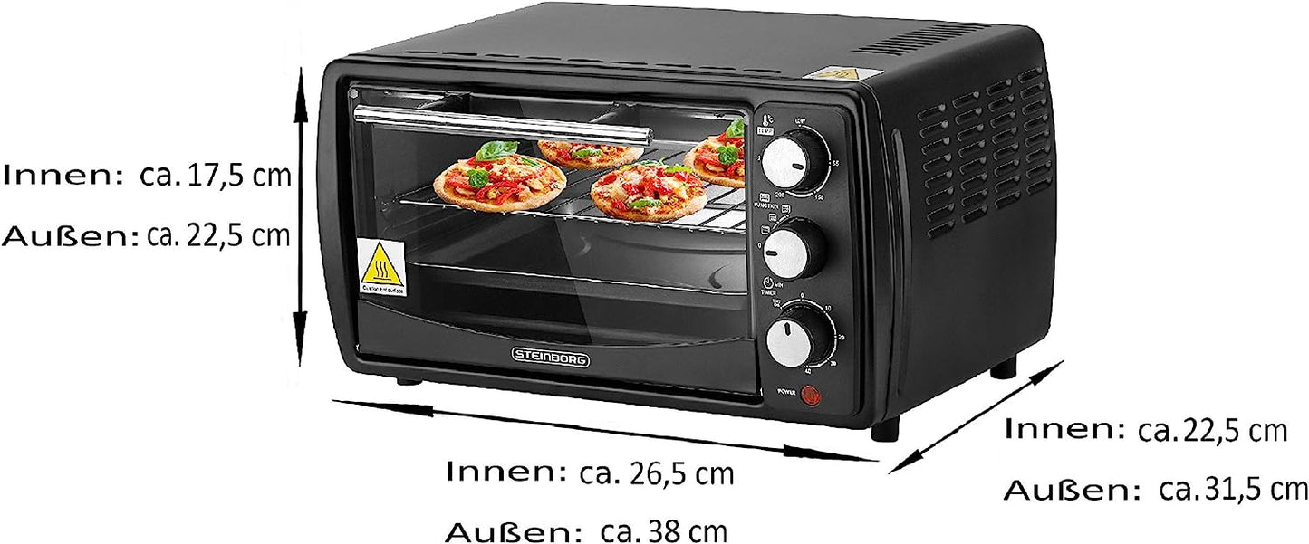 Mini Backofen, 13 Liter Black