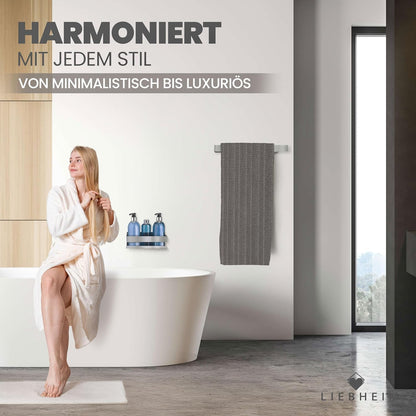 Handtuchhalter, Aluminium Silber Gebürstet 40 Cm