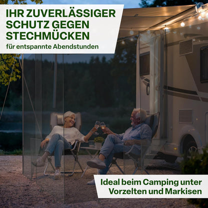 Moskitonetz Deluxe mit 2 Eingängen, L300xB300xH250 cm Schwarz