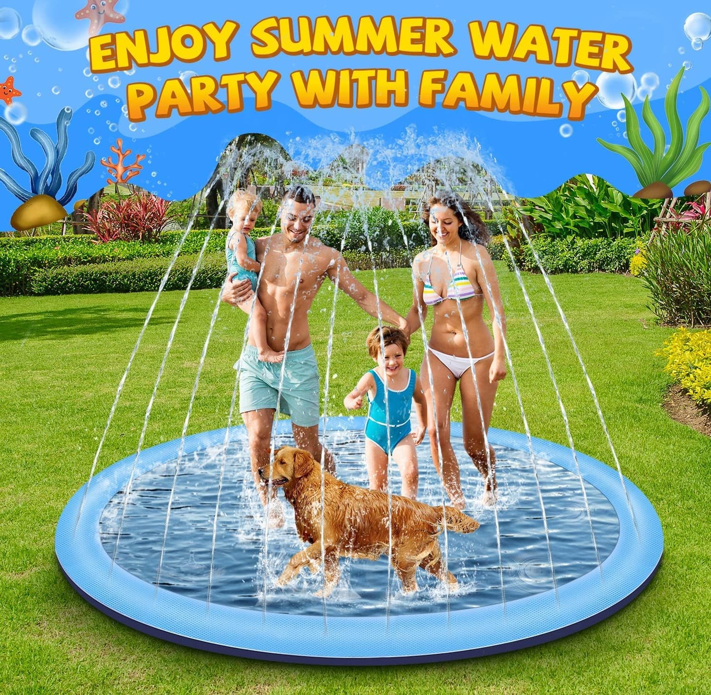 Splash Pad, Blau-200CM
