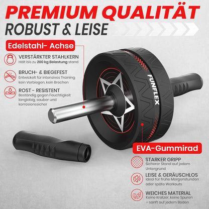 Bauchroller Trainingsset für Zuhause, 1 Schwarz