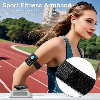 MP3 Player mit Sport Clip & Armband, Schwarz