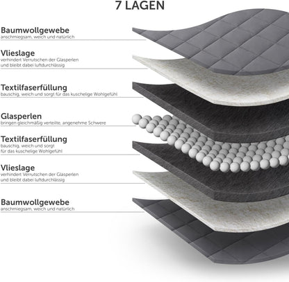 Gewichtsdecke mit Glasperlenfüllung, 4kg