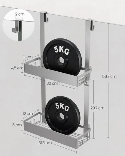 Duschablage ohne Bohren, Silber