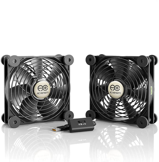 2er Set USB-Lüfter, schwarz