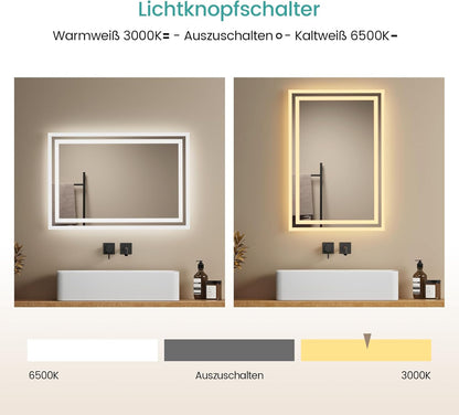 LED-Badspiegel, 40 x 60 cm, 40x60cm