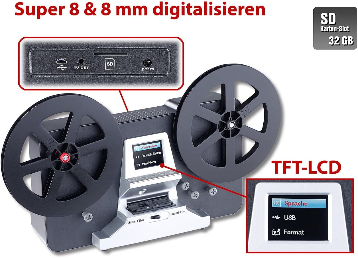 HD-XL-Film-Scanner & -Digitalisierer für Super 8 & 8 mm